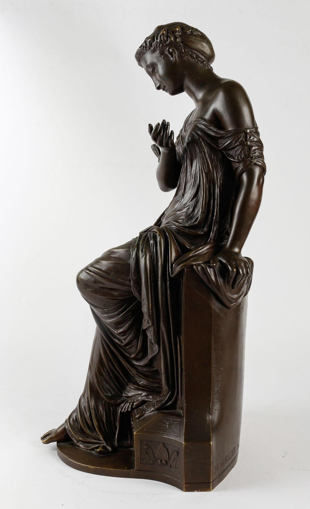 Napoleon III Bronze Sculpture of the Artist Joseph Charles de Blezer. For Sale