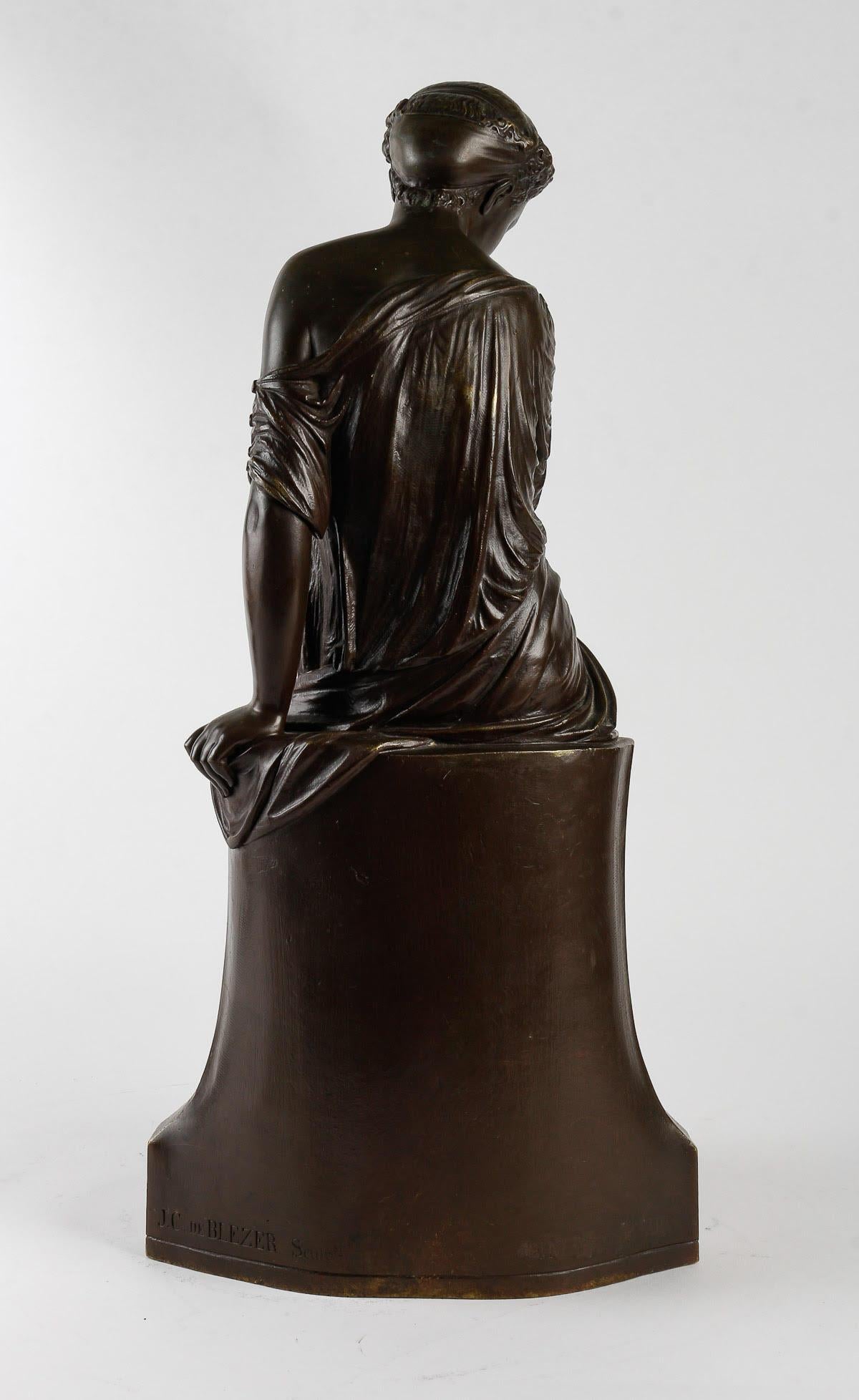 Français Sculpture en bronze de l'artiste Joseph Charles de Blezer en vente