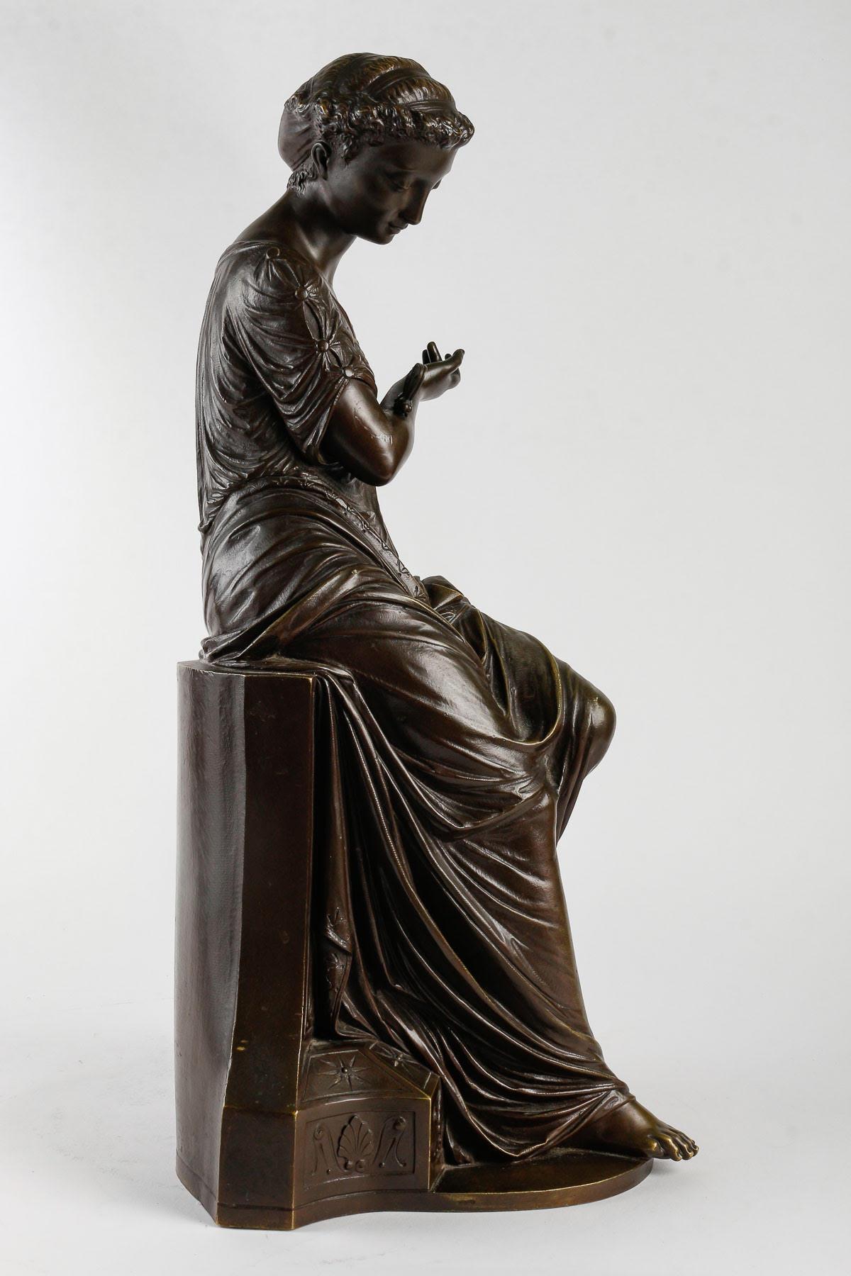 19th Century Bronze Sculpture of the Artist Joseph Charles de Blezer. For Sale