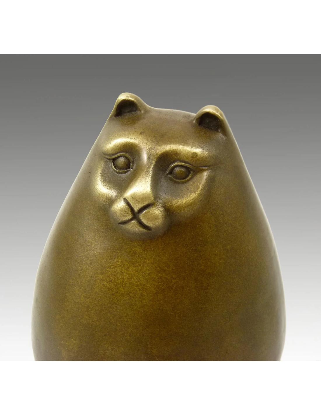 Scultura in bronzo del Grande Gatto di Fernando Botero, XX secolo. In condizioni buone in vendita a Saint-Ouen, FR