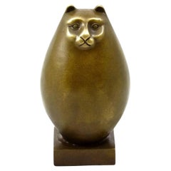 Bronze Sculpture of the Big Cat after Fernando Botero, 20th Century.