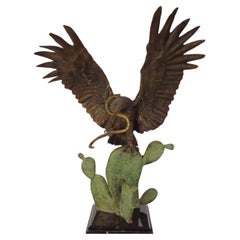 Sculpture en bronze d'Alberto Estrada représentant l'aigle mexicain