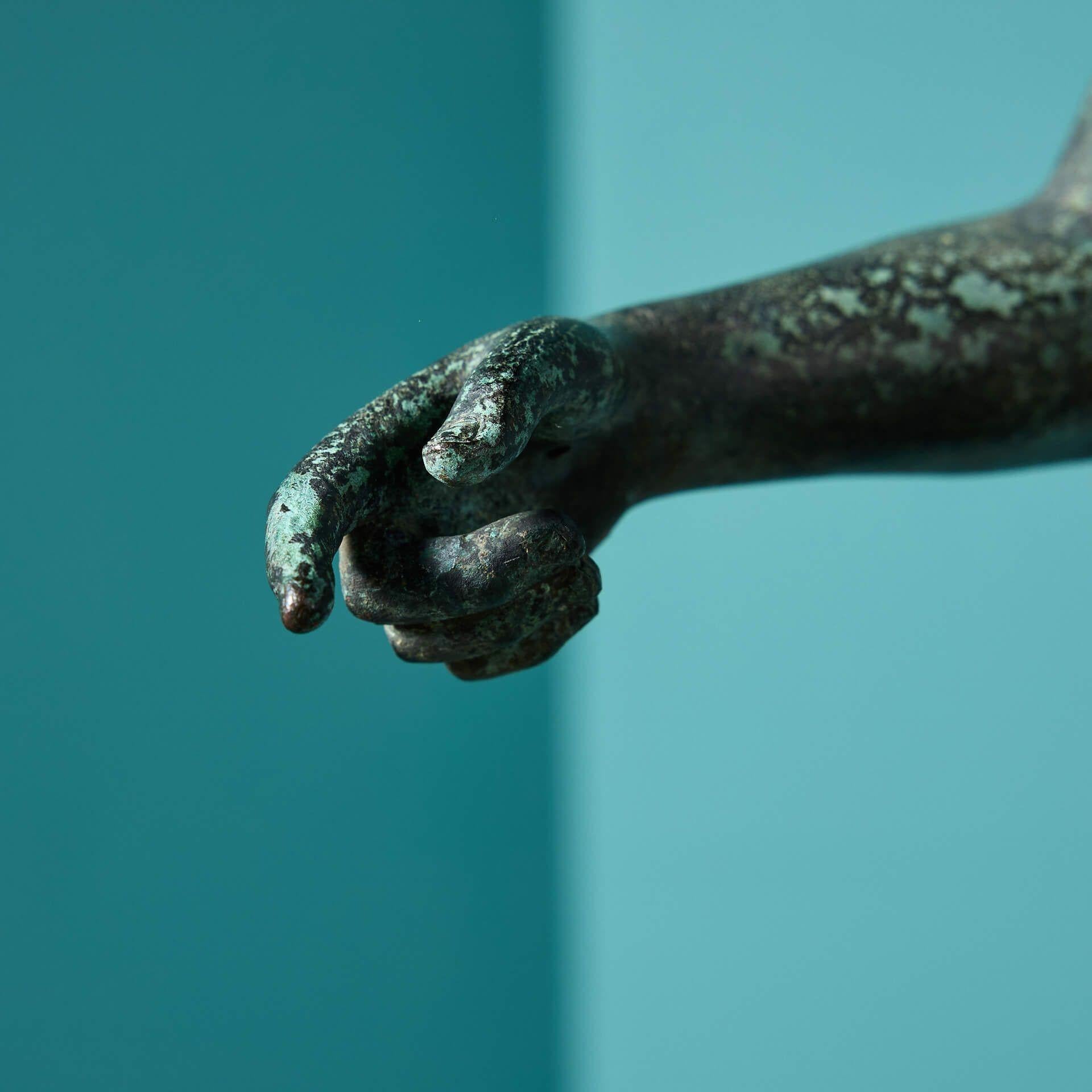 Dipinto Scultura in bronzo del pescatore napoletano secondo l'Antico in vendita