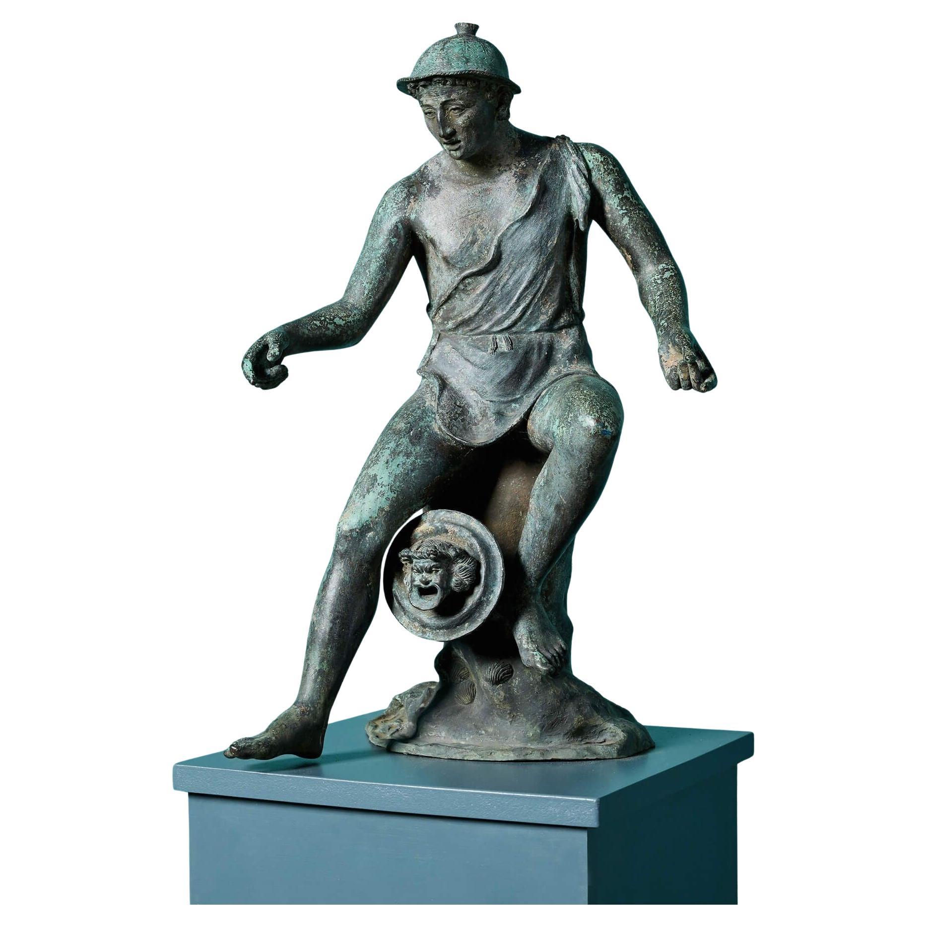 Escultura de Bronce del Pescador Napolitano según la Antigüedad