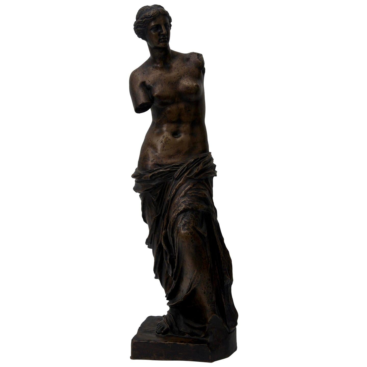 Bronzeskulptur der Venus de Milo aus Bronze von F. Barbedienne