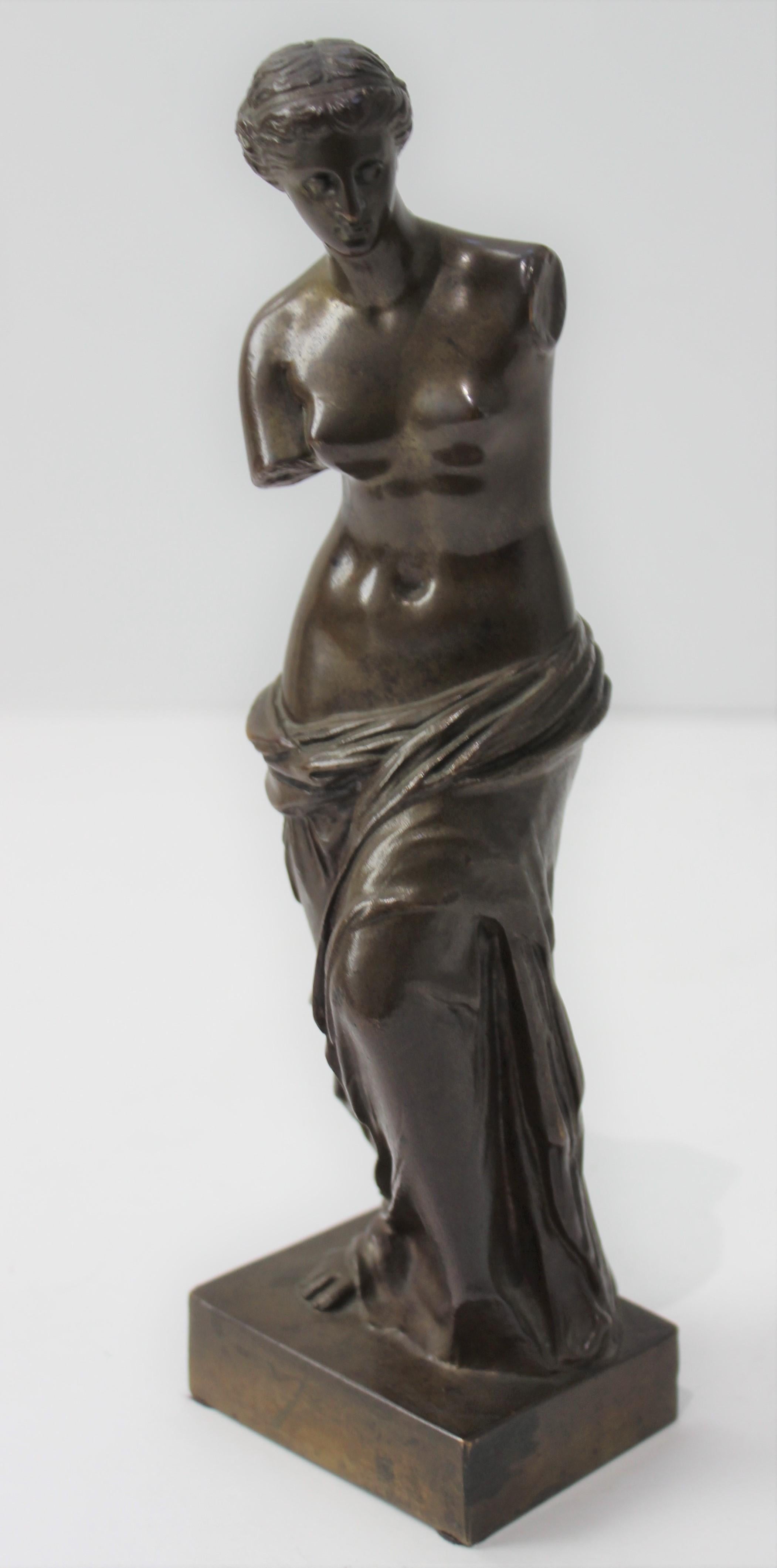 This cast bronze of the Venus de Milo dates to the late 19th century and was acquired during the 