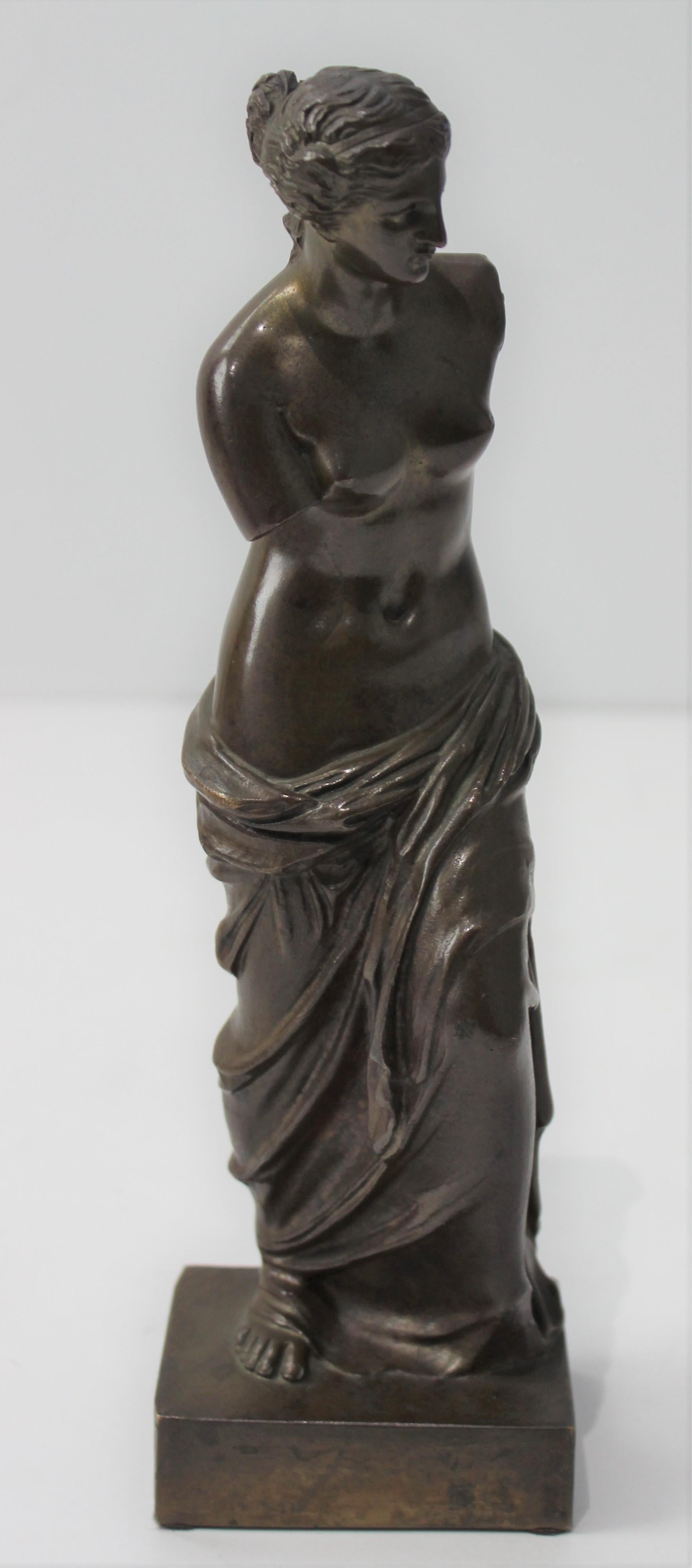 Bronzeskulptur der Venus de Milo aus Bronze (Grand Tour)