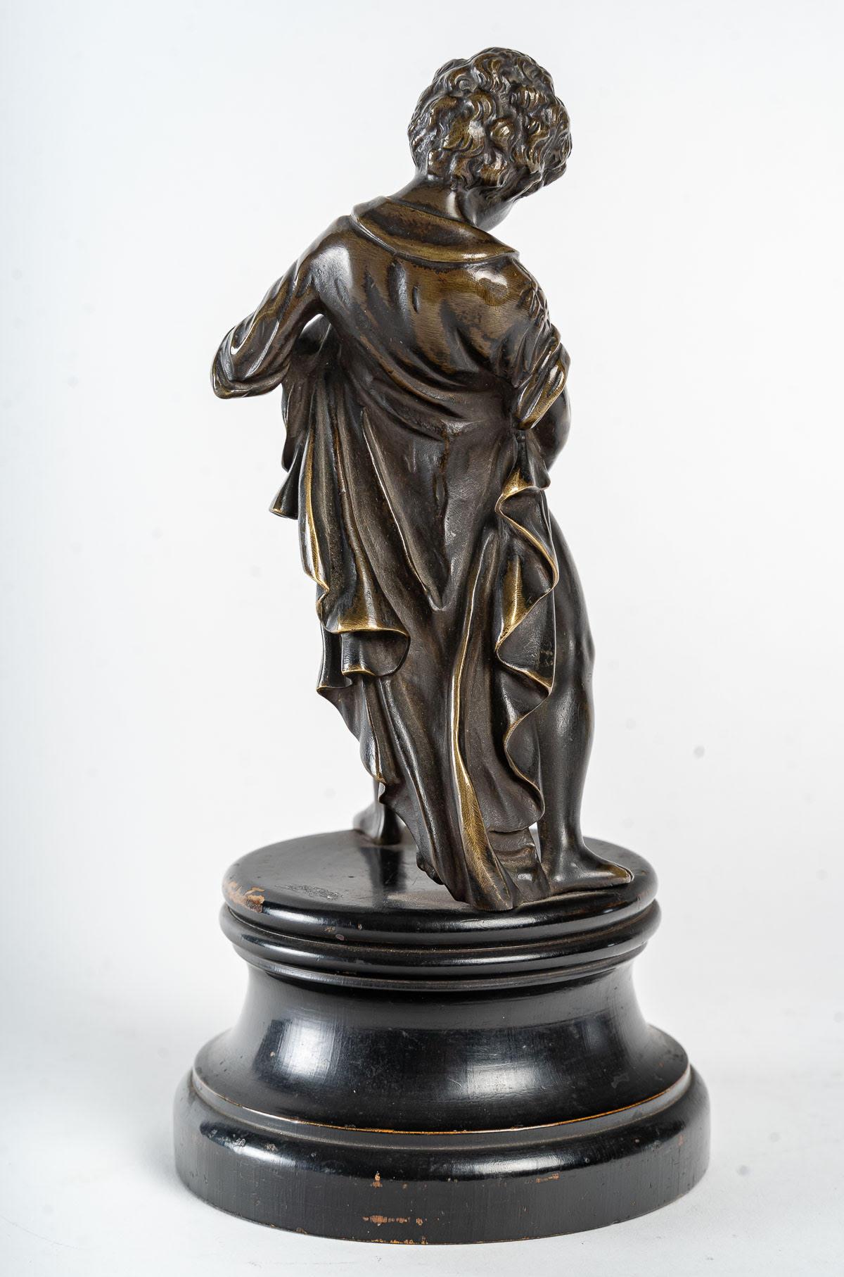 French Bronze Sculpture of the XIXth Century of Louis XV Style For Sale