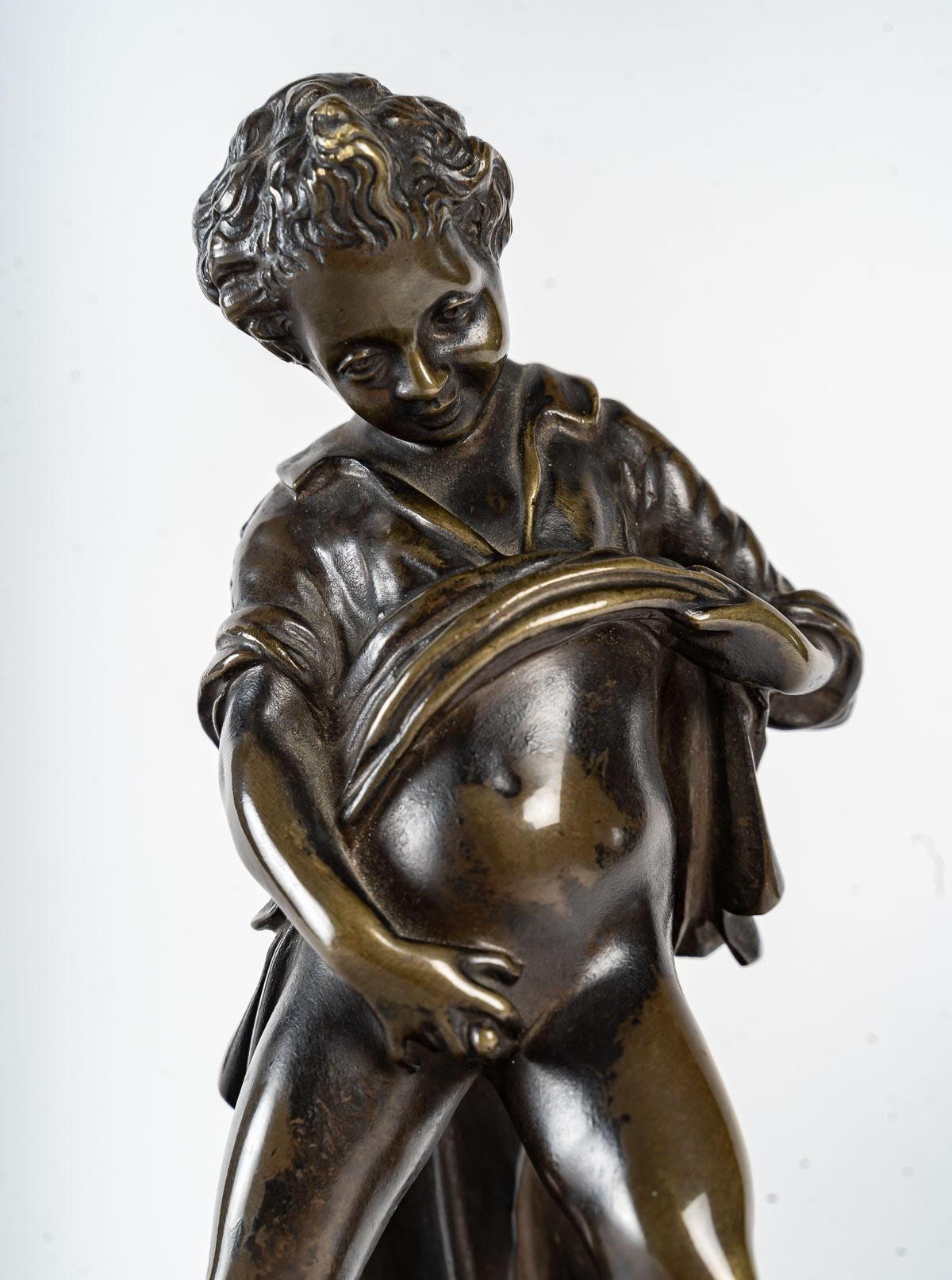 19th Century Bronze Sculpture of the XIXth Century of Louis XV Style For Sale