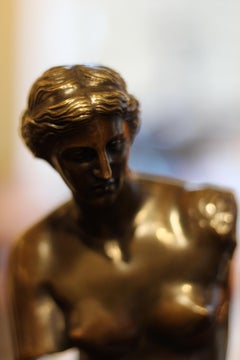 Bronze Sculpture of Venus on a Terracotta Marble Base