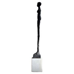 Bronze Sculpture of Woman After Giacometti, 20th Century