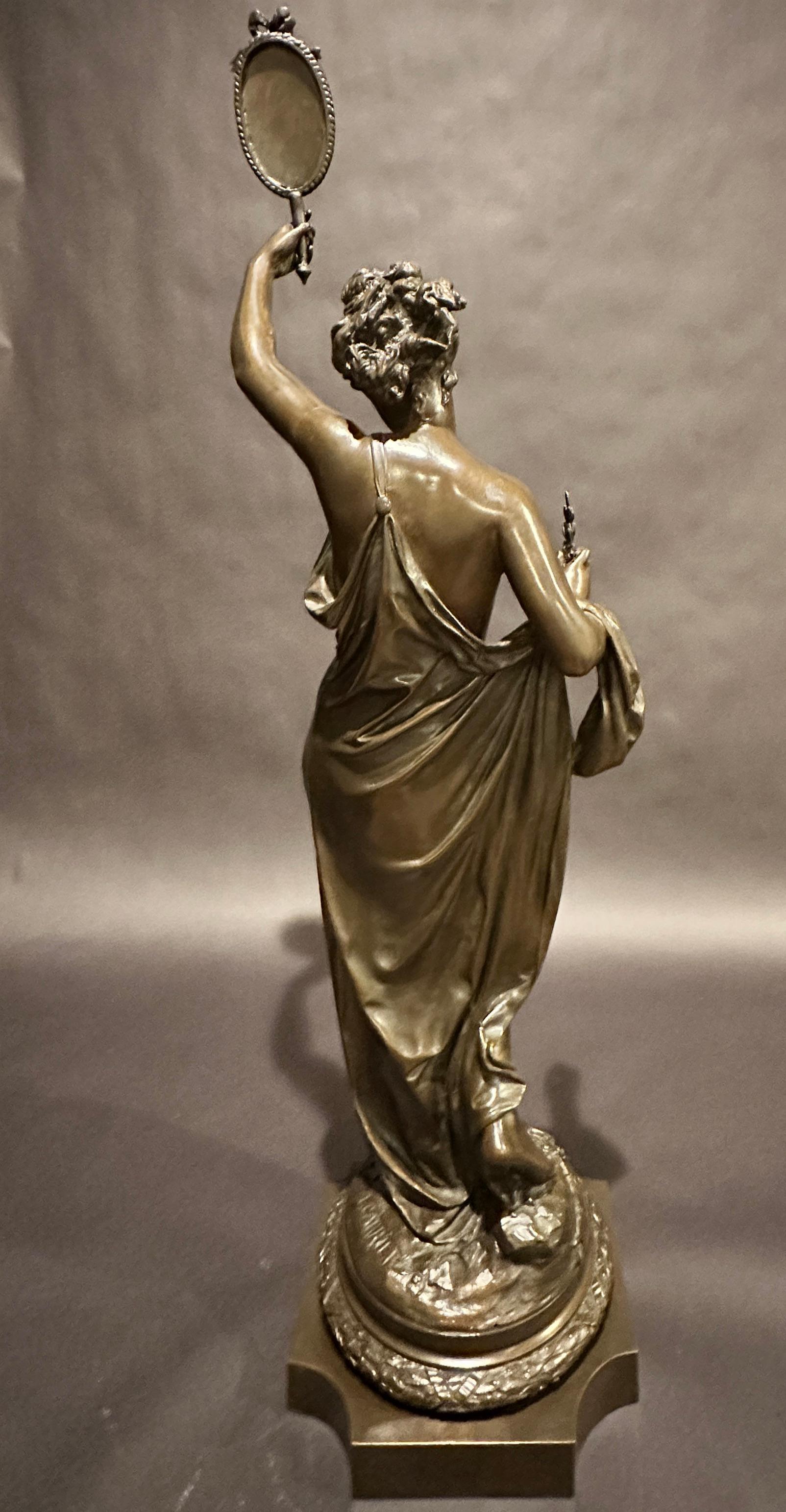 Patinato Scultura in bronzo di donna 
