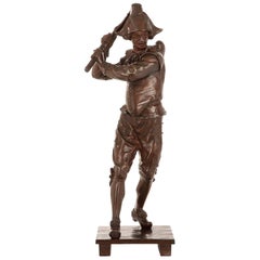 Sculpture en bronze "Polichinelle" de Marcel Debut