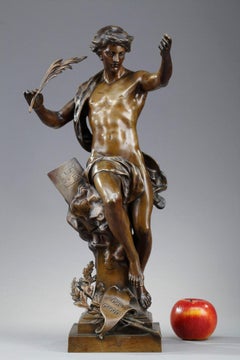 Bronze Sculpture, "Pro Merito", Signed Emile-Louis Picault