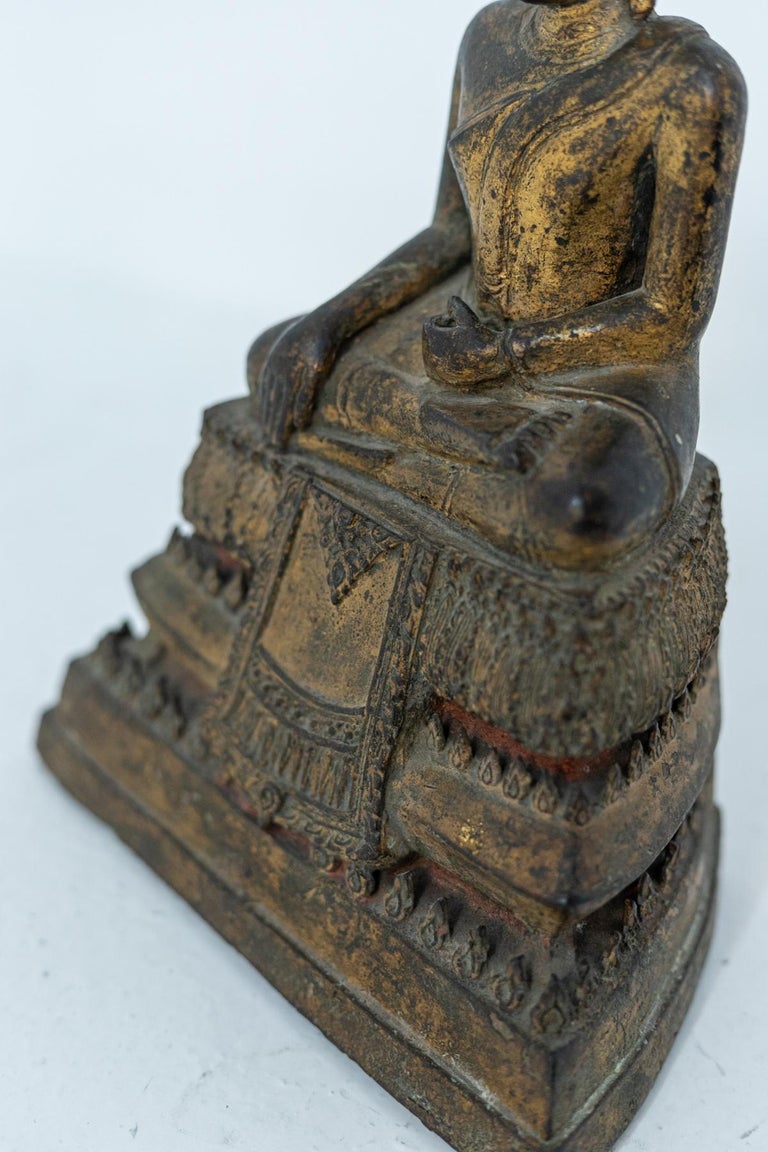 Bronze Sculpture Rattanakosin Thai Depicting a Buddha For Sale 8