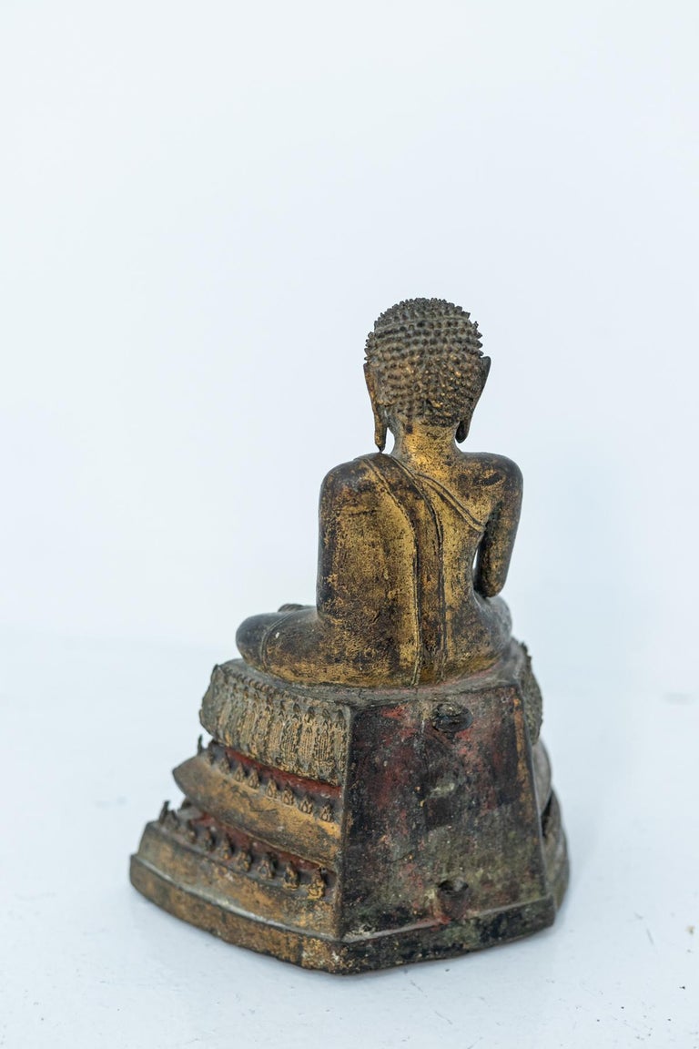 Bronze Sculpture Rattanakosin Thai Depicting a Buddha For Sale 3