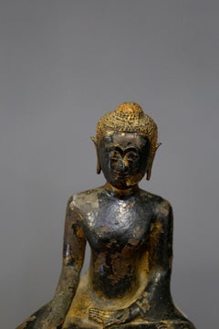 Bronzeskulptur Rattanakosin Thai, Bronzeskulptur eines Buddha, Rattanakosin, 18. Jahrhundert