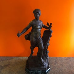 Bronzeskulptur „Reconnaissance“ aus Bronze von Eugene Marioton