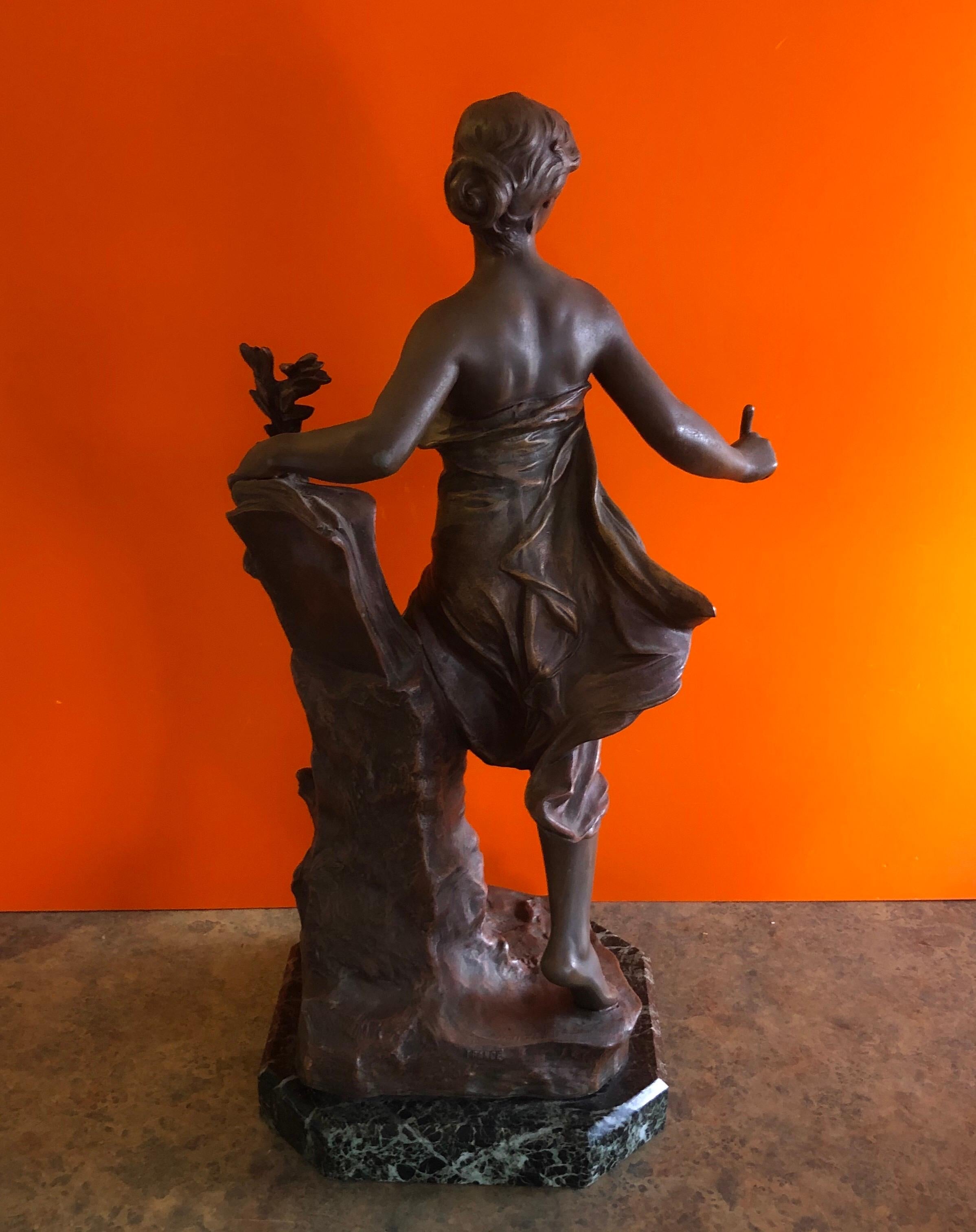 Sculpture en bronze Renaissance d'Eugene Marioton Bon état - En vente à San Diego, CA