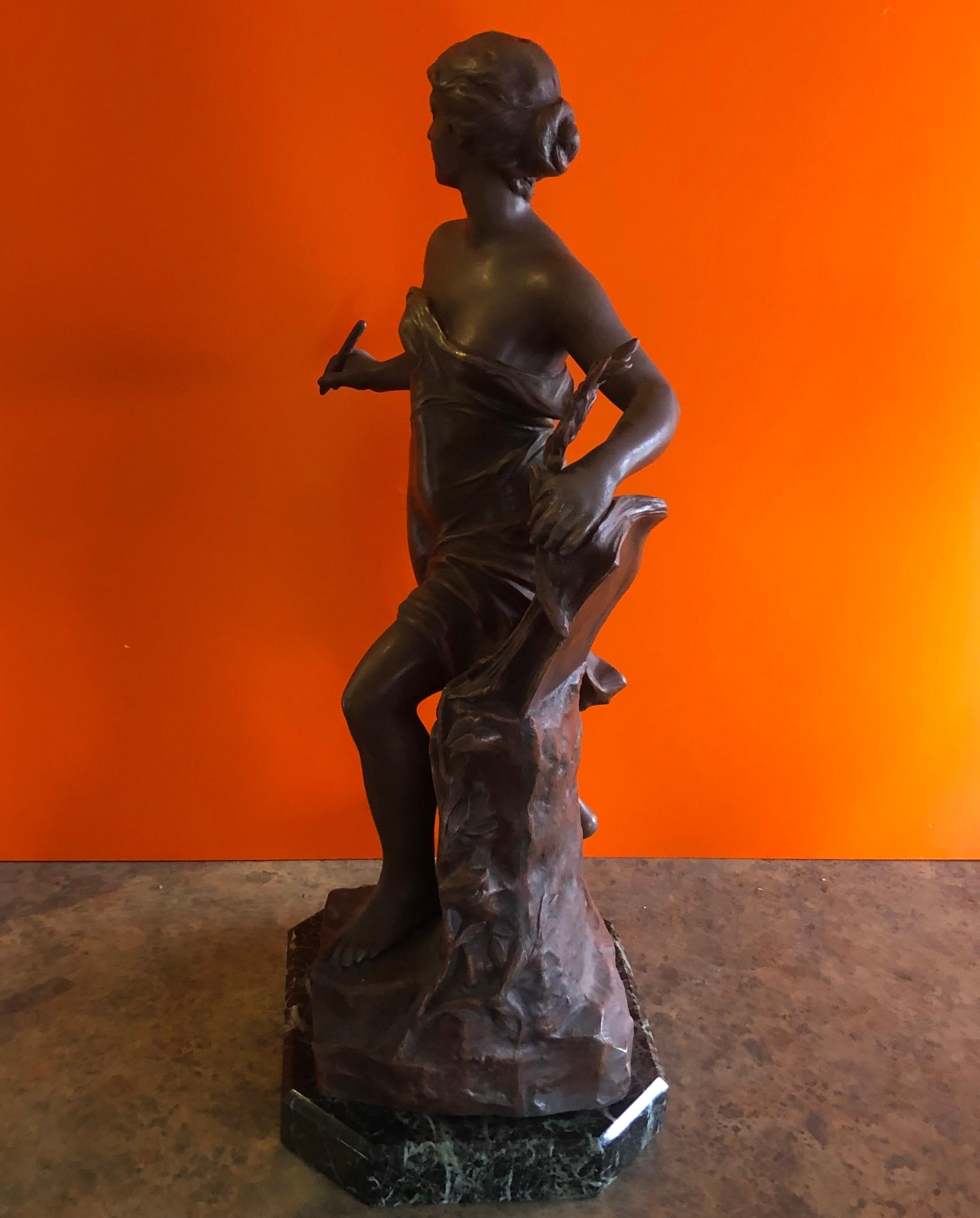 20ième siècle Sculpture en bronze Renaissance d'Eugene Marioton en vente
