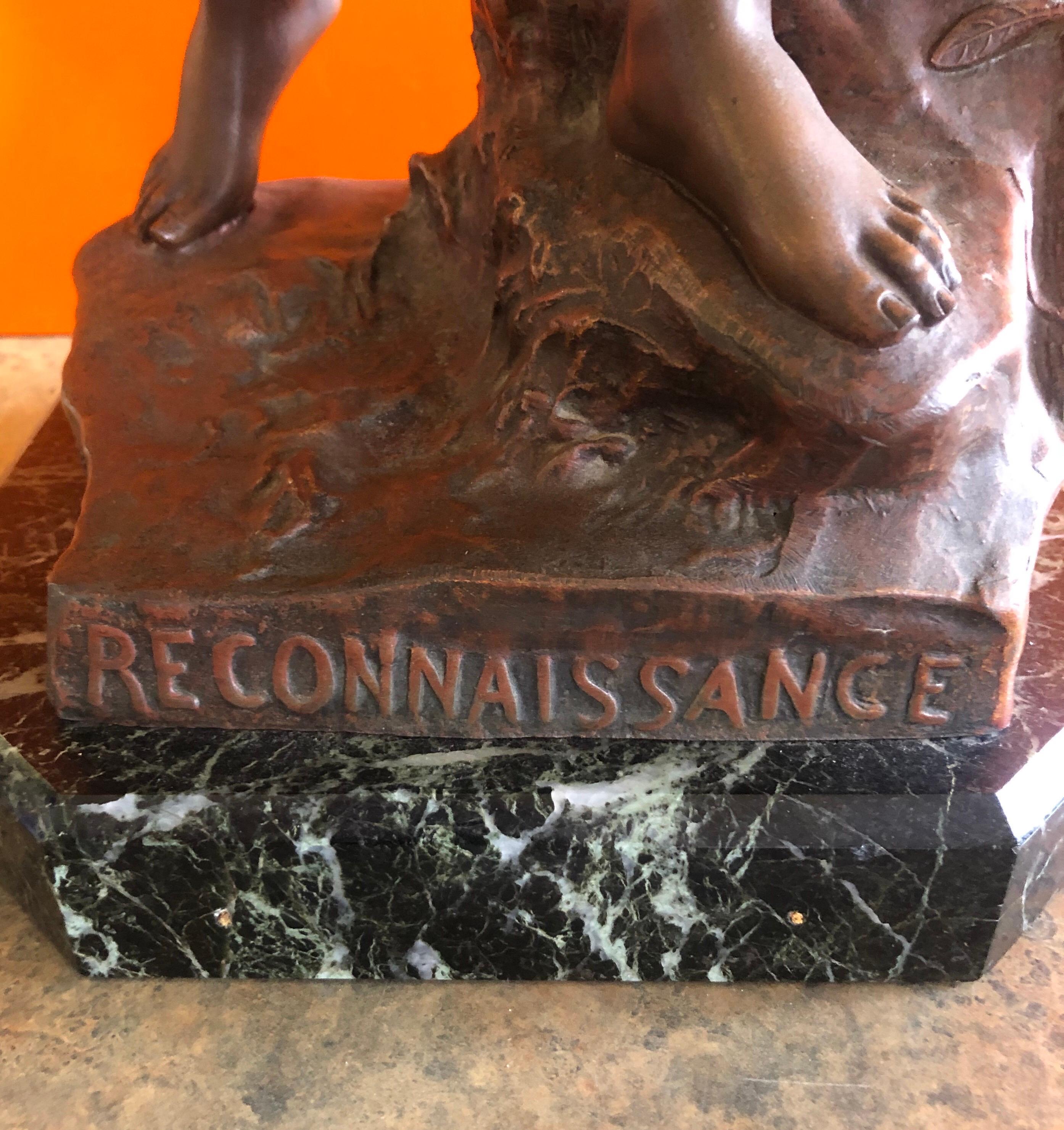 Sculpture en bronze Renaissance d'Eugene Marioton en vente 2