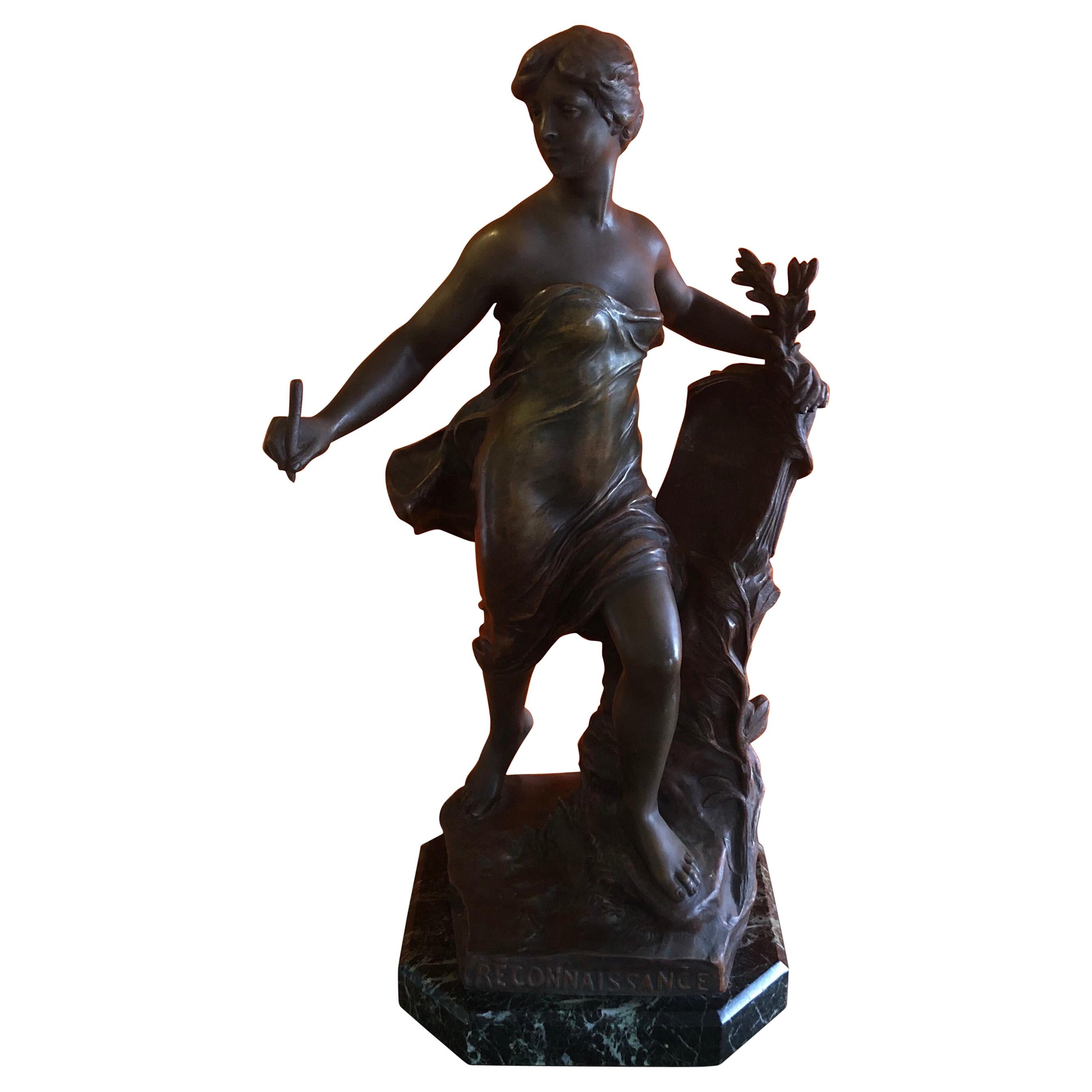 Bronze Sculpture "Reconnaissance" by Eugene Marioton