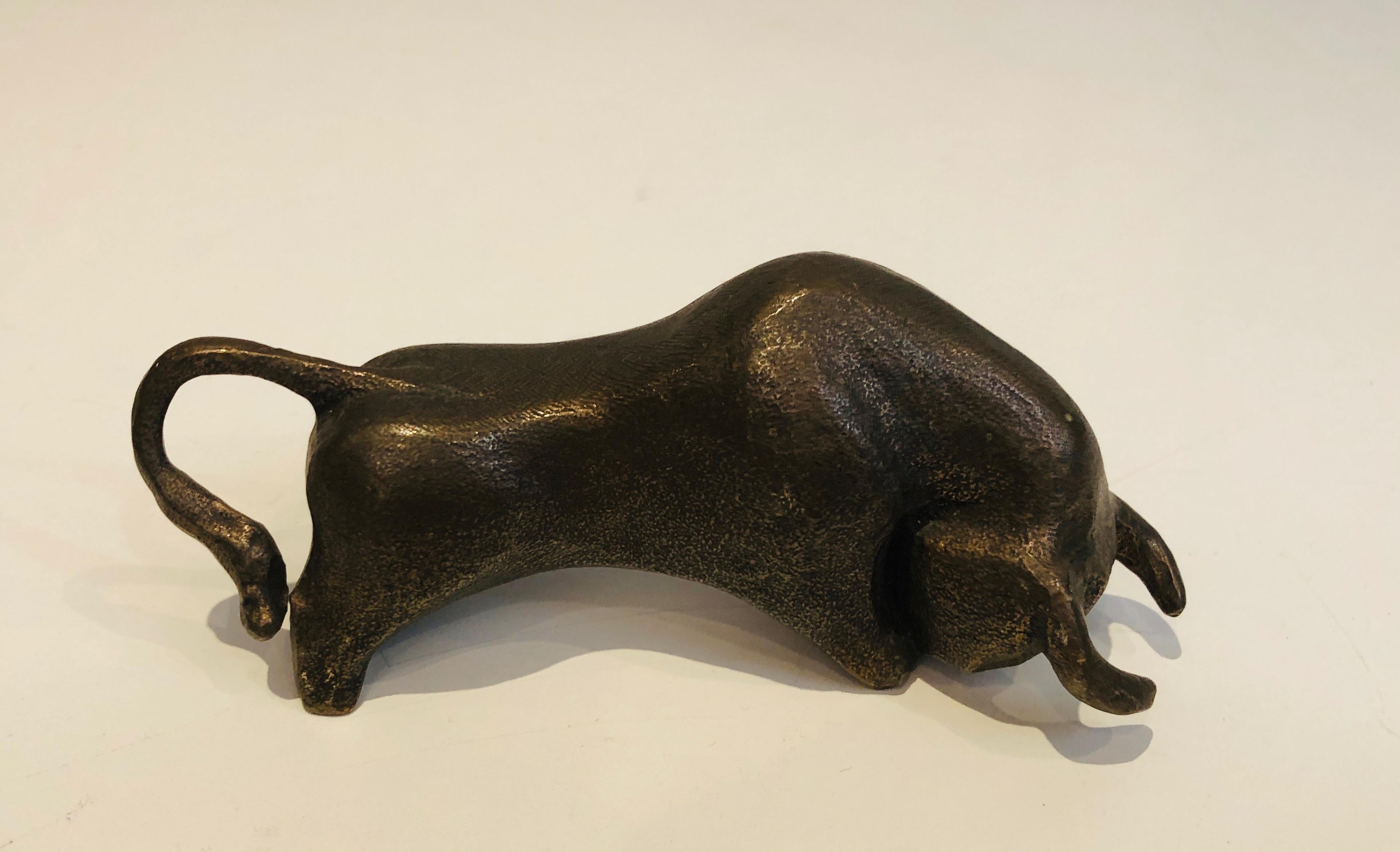 Bronze Sculpture Representing a Bull, French Work, circa 1950 2