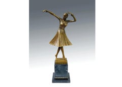 Bronze Sculpture Representing a Dancer, Art Deco Style