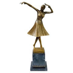 Bronze Sculpture Representing a Dancer, Art Deco Style