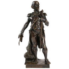 Bronze Sculpture Representing A Military Leader, 19th Century, Antiquity