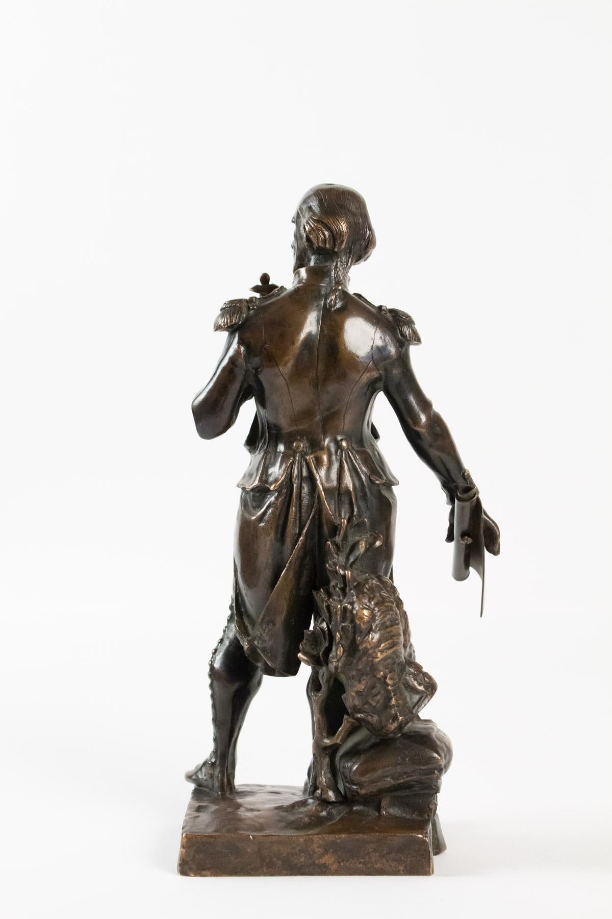 Bronze Sculpture Representing A Military Leader, 19th Century, Antiquity In Good Condition In Saint-Ouen, FR