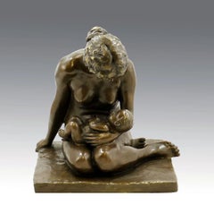 Bronze Sculpture Representing a Mother and Child