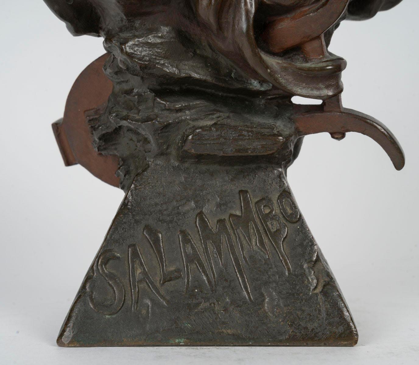 Napoleon III Bronze Sculpture Representing Salammbo by A.Sefebire, early 20th Century. For Sale