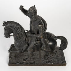 Sculpture en bronze représentant le roi de France, Henri II, XIXe siècle.