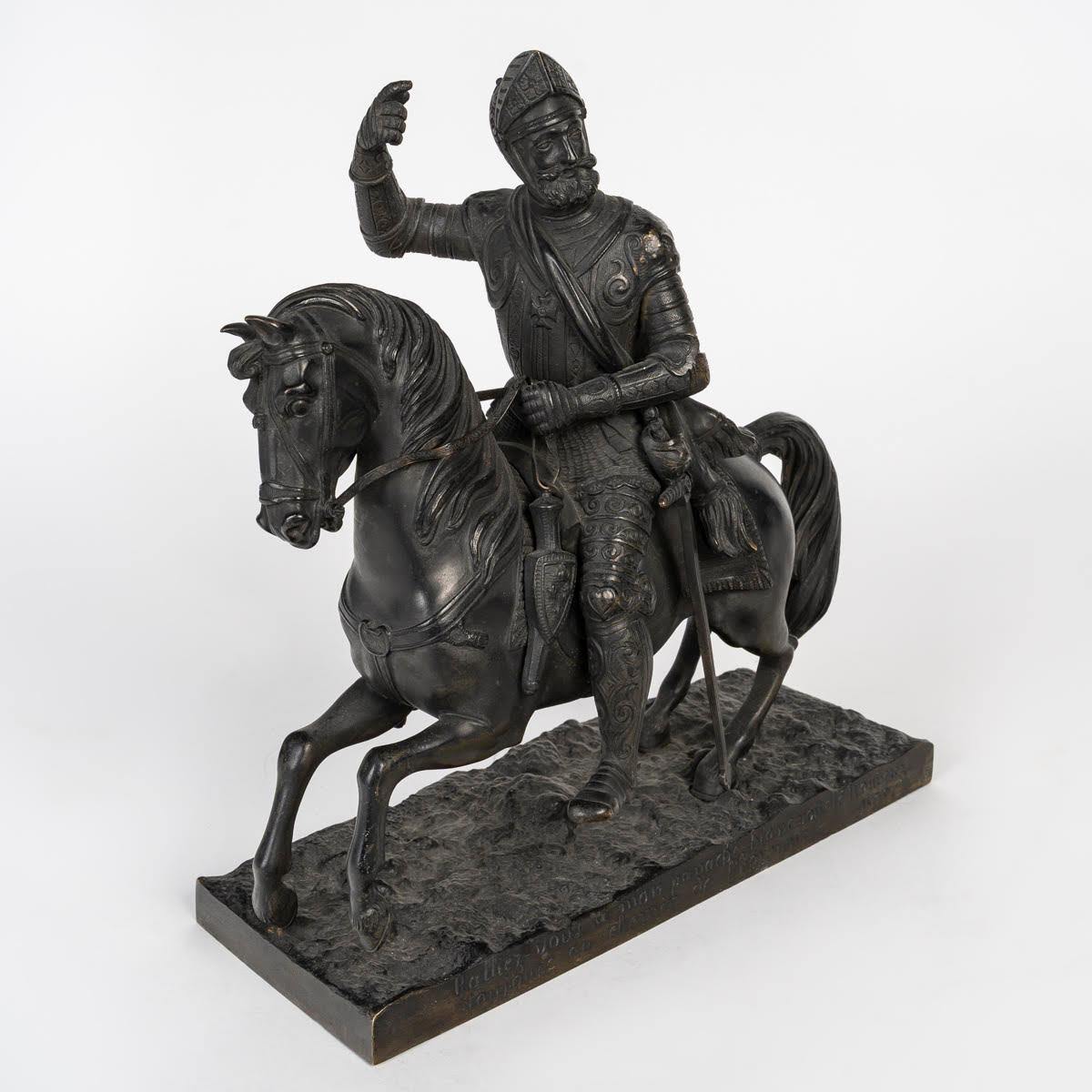 Napoleone III Scultura in bronzo raffigurante il re di Francia, HENRY II, XIX secolo. in vendita
