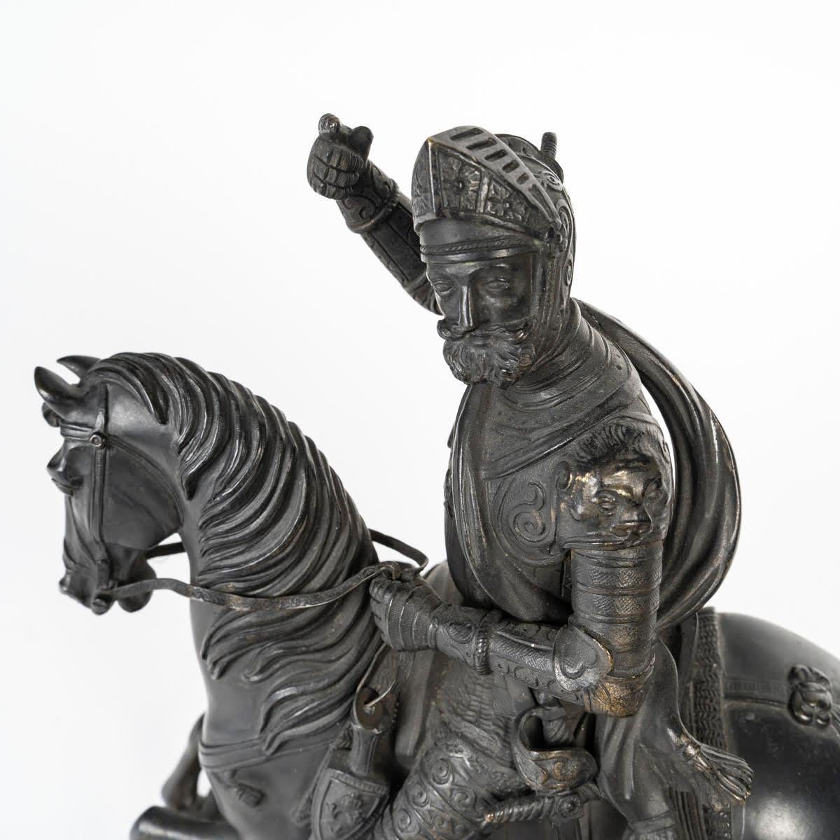 Bronzo Scultura in bronzo raffigurante il re di Francia, HENRY II, XIX secolo. in vendita