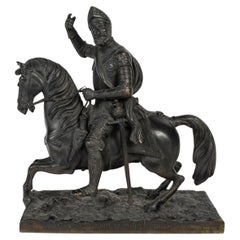 Bronze Sculpture Representing the King of France, Henri II, 19th Century.
