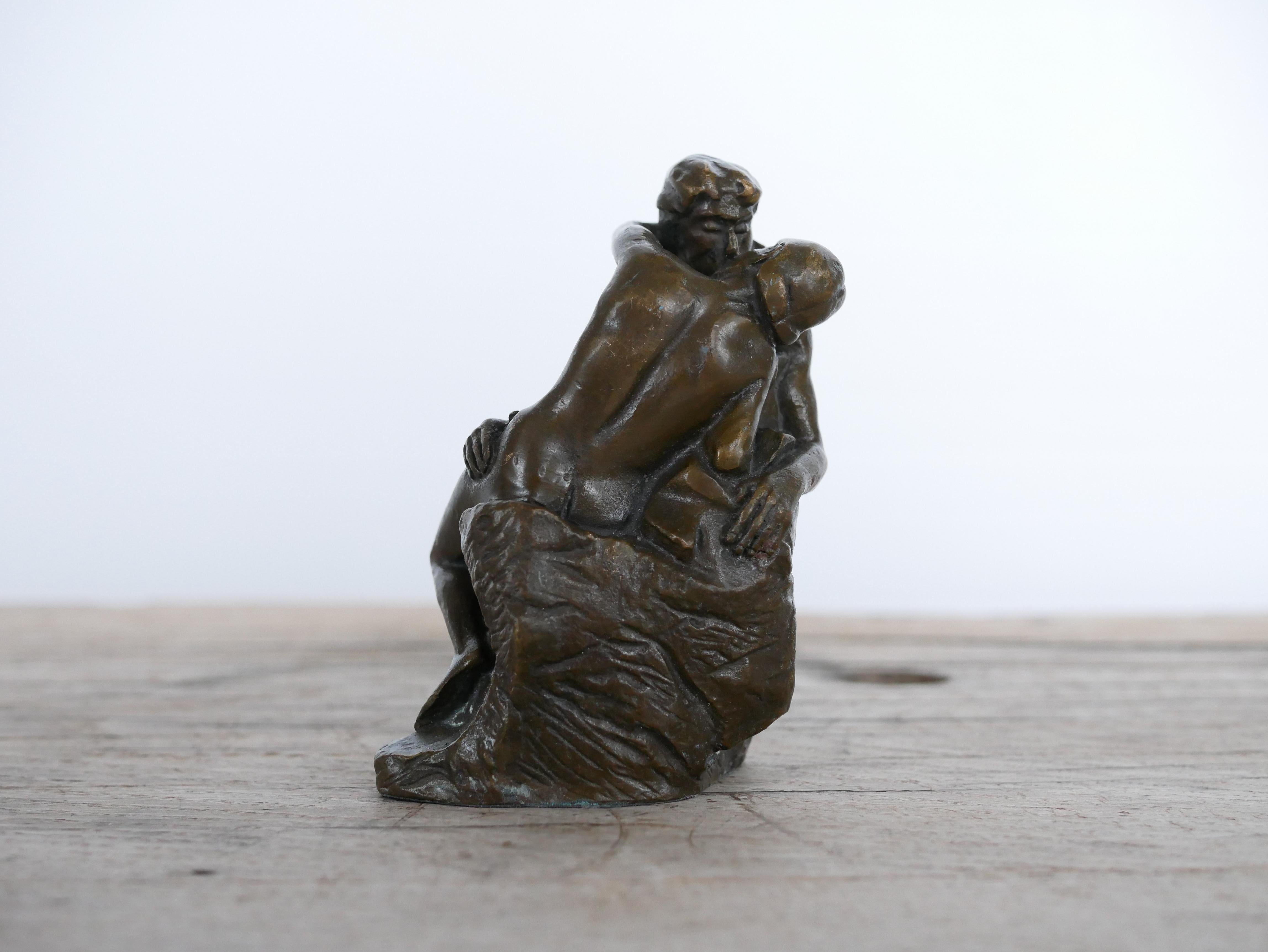 Bronzeskulpturreproduktion von Rodins Kissen aus Bronze 6