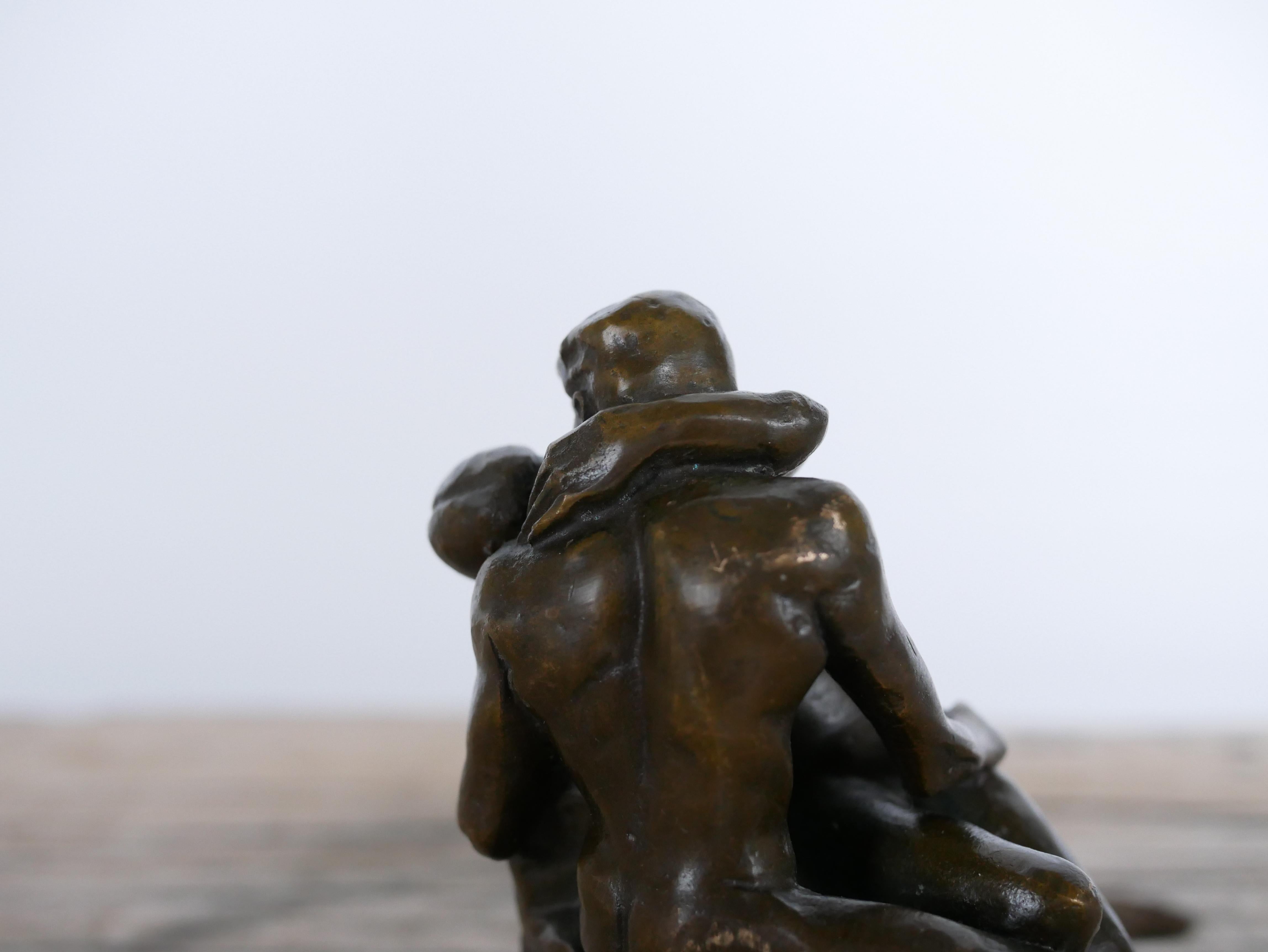 Bronzeskulpturreproduktion von Rodins Kissen aus Bronze (Französisch)