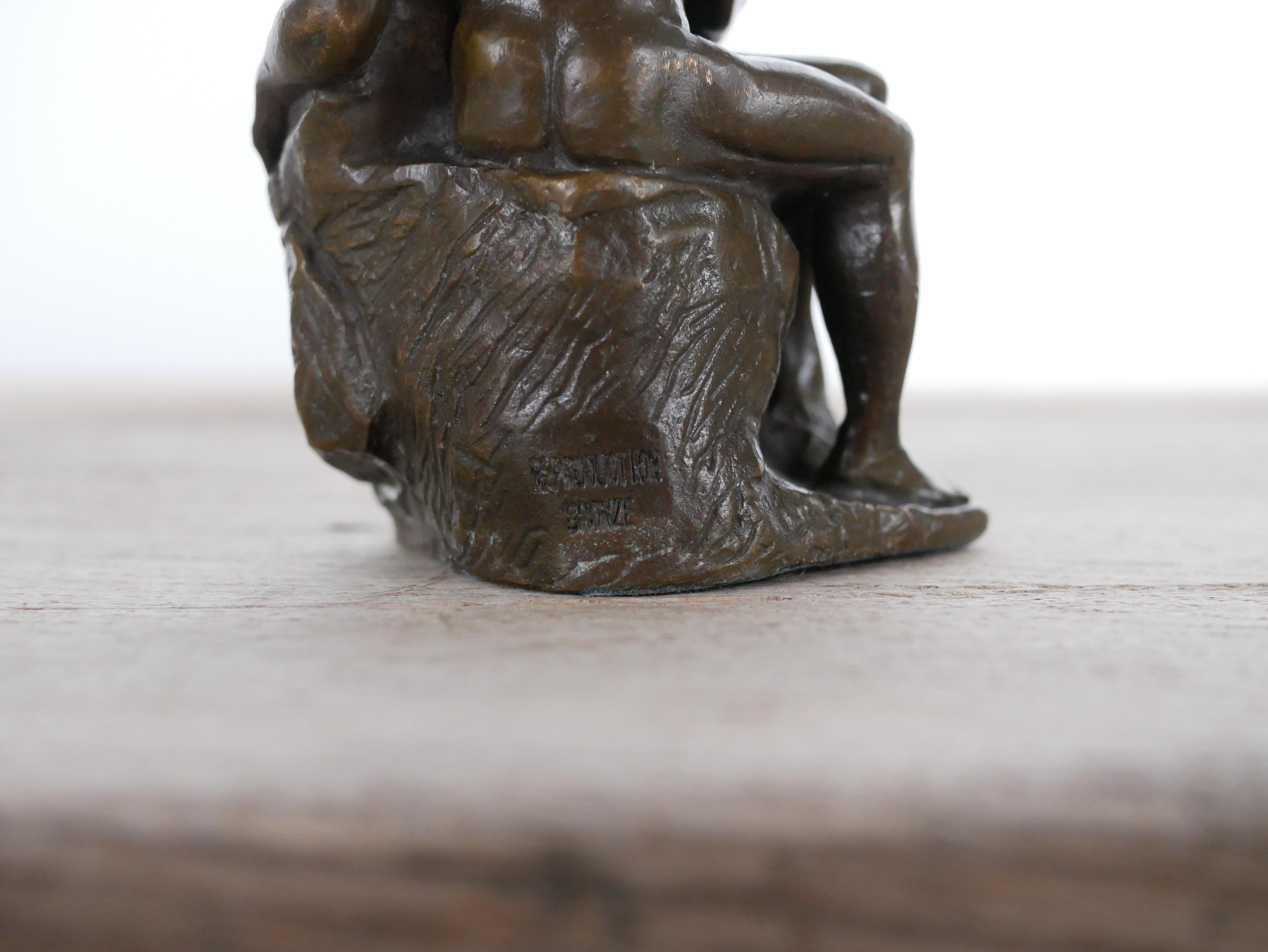 Bronzeskulpturreproduktion von Rodins Kissen aus Bronze (20. Jahrhundert)