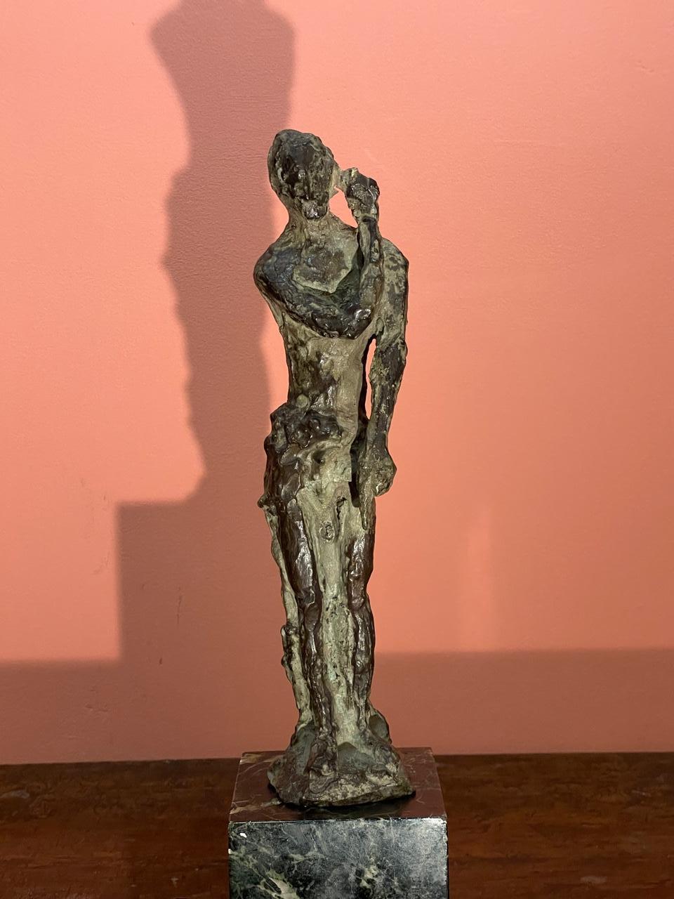 Bronze proof sculpture with brown-green patina. Blanchet-Landowski Foundry, EA.