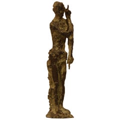 Bronzeskulptur "Heiliger Jean-Baptiste" von Ferdinand Parpan