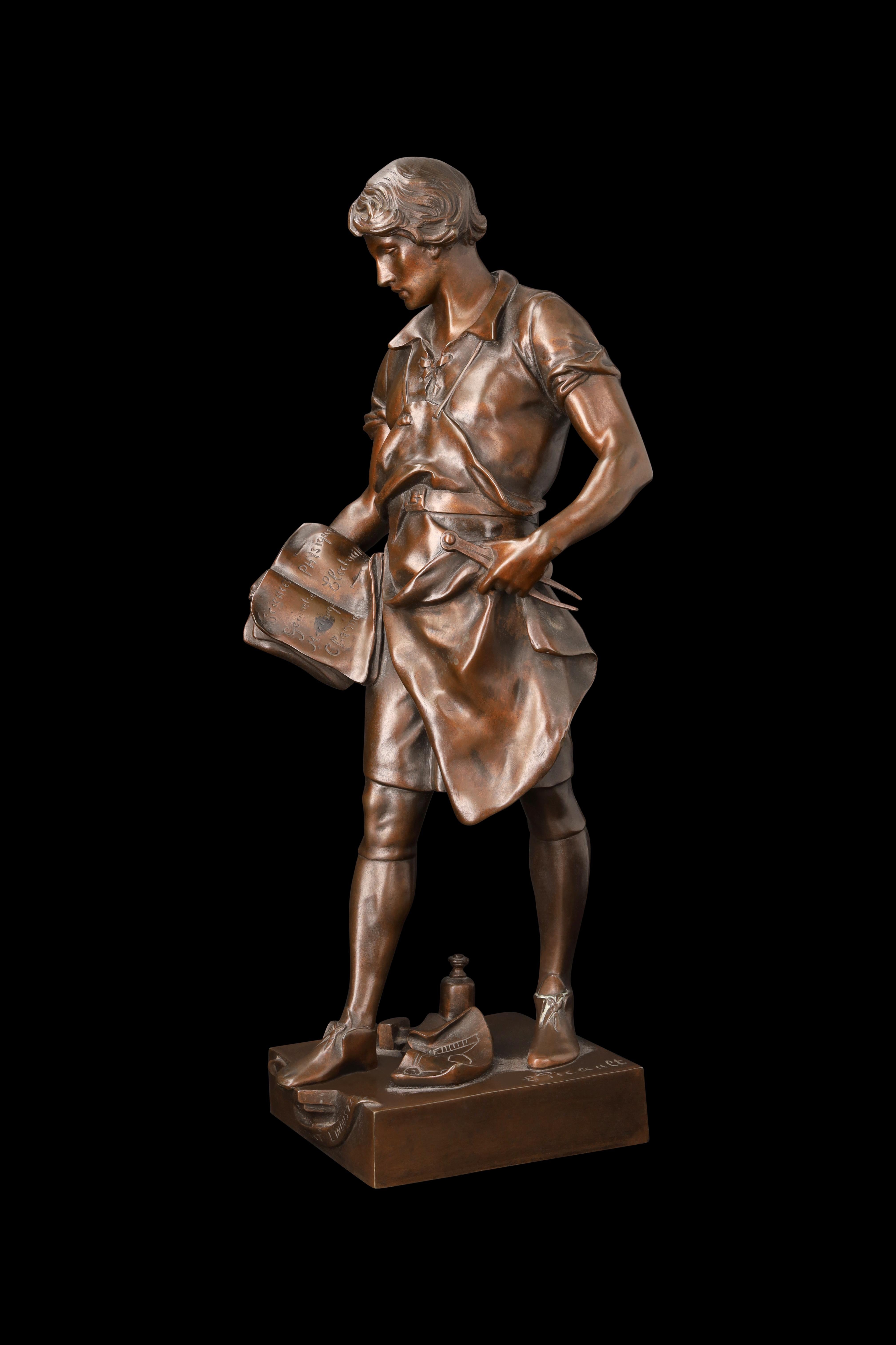 Industriale Scultura in bronzo 