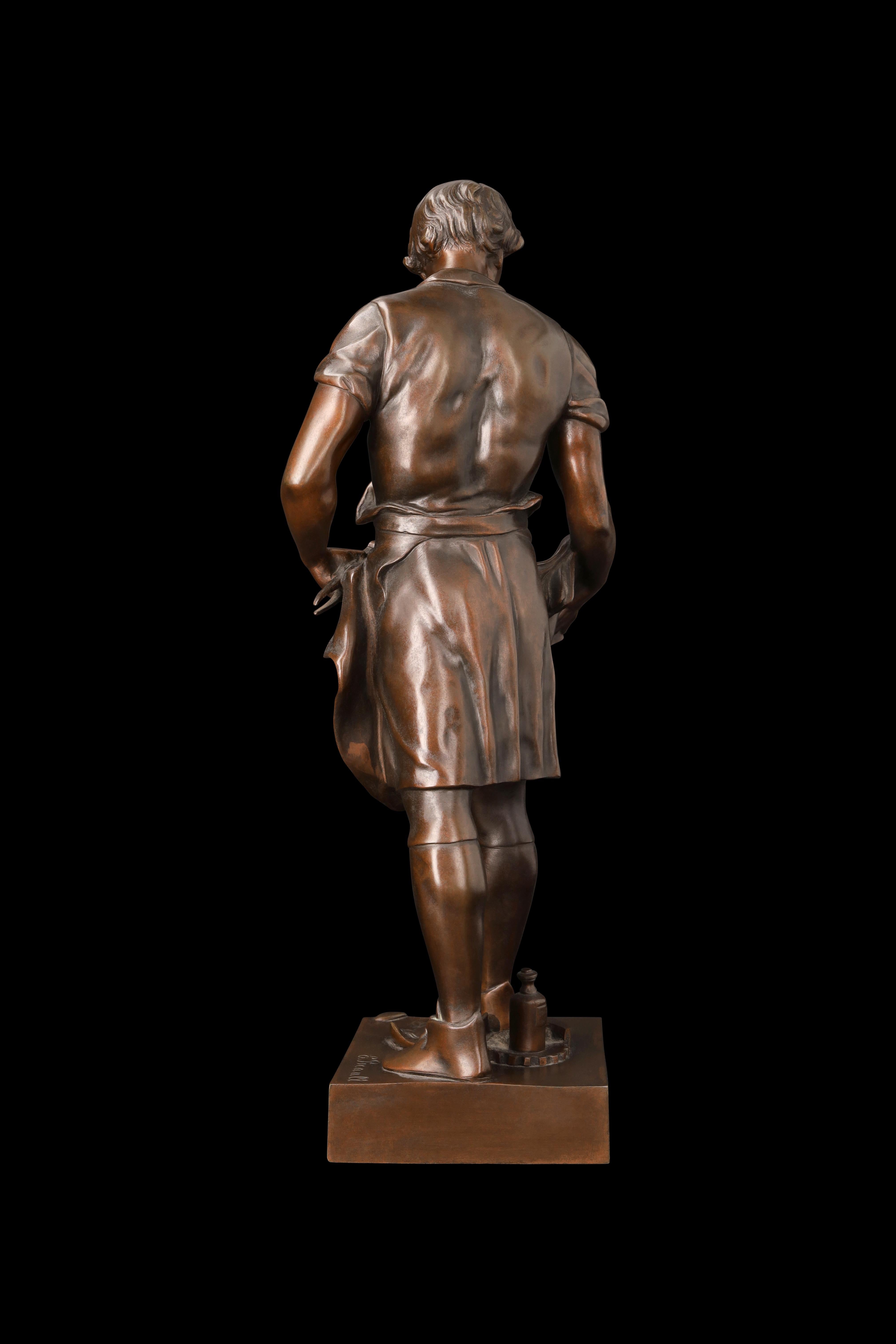 XIX secolo Scultura in bronzo 