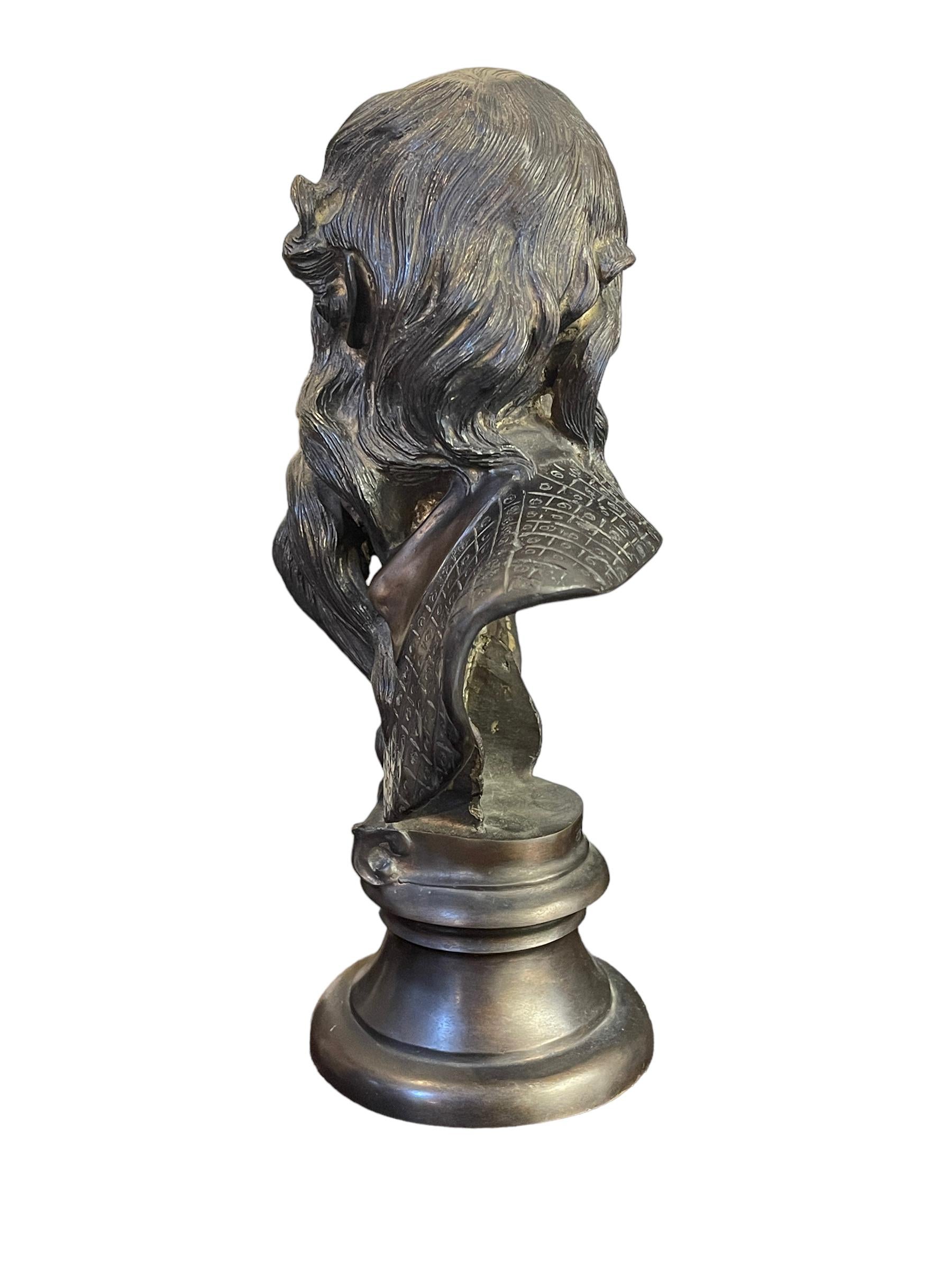 Bronze Sculpture, Self-Portrait, Gemito, 19th Century In Excellent Condition In Monza, IT