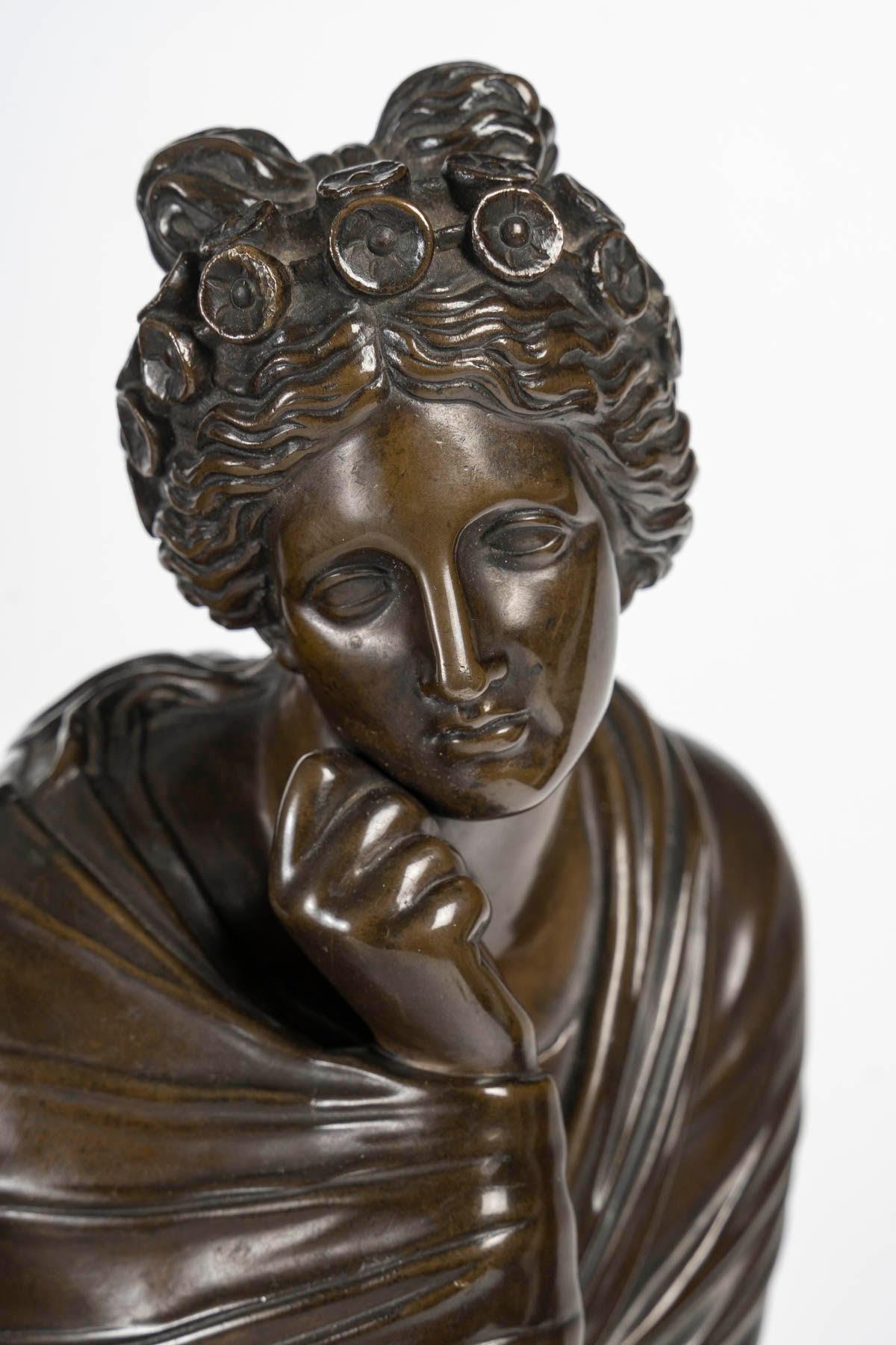 French Bronze Sculpture, Signed F. Barbedienne, 19th Century, Napoleon III Period. For Sale