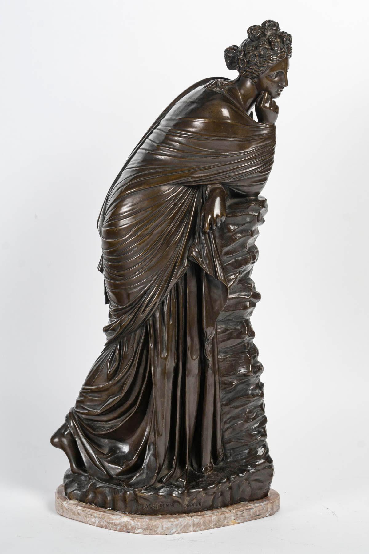 Bronze Sculpture, Signed F. Barbedienne, 19th Century, Napoleon III Period. In Good Condition For Sale In Saint-Ouen, FR