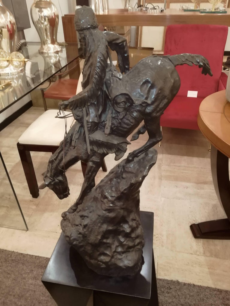 Bronze Sculpture Signed Frederic Remington at 1stDibs