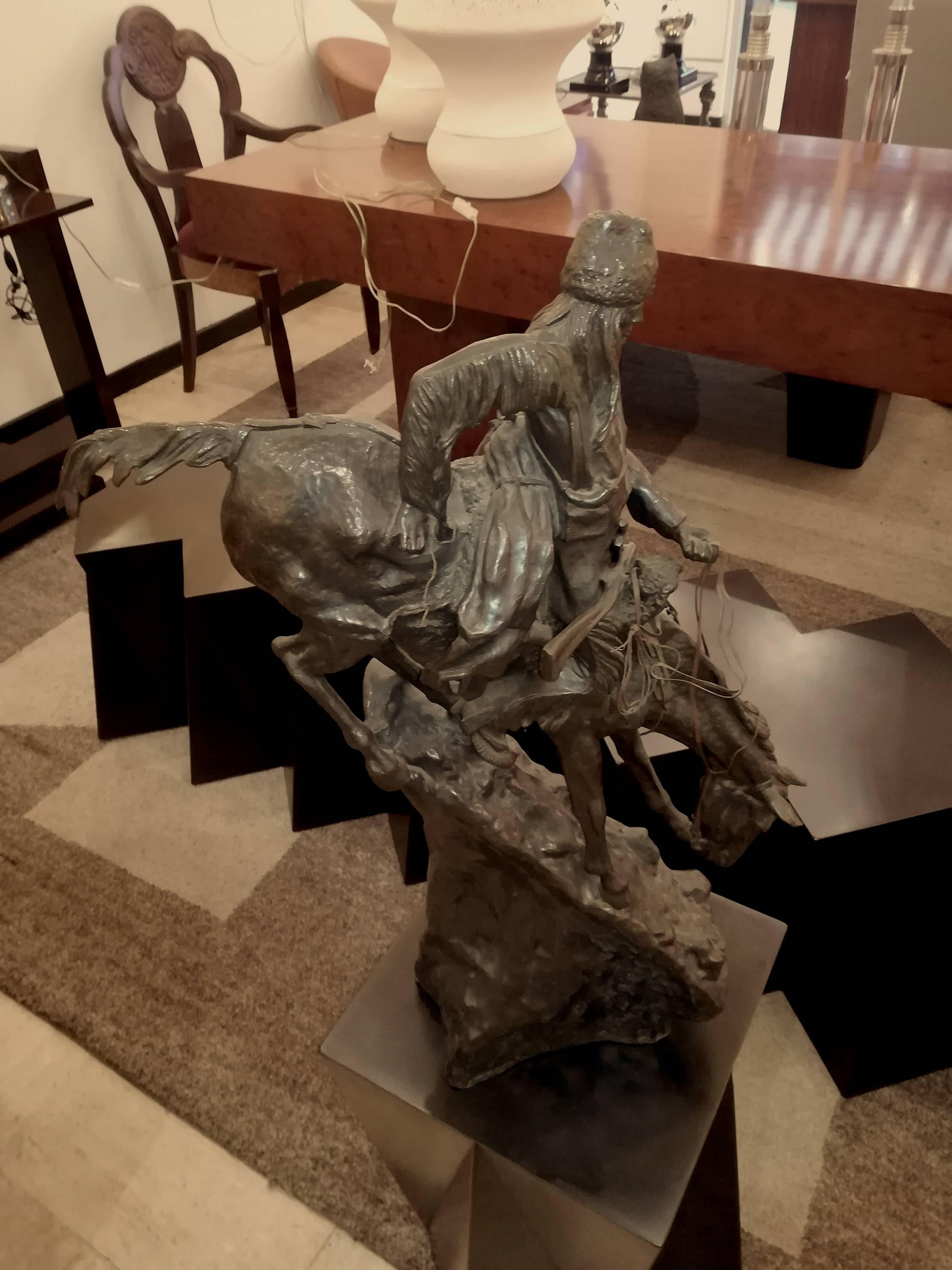 Bronze Sculpture Signed Frederic Remington 3