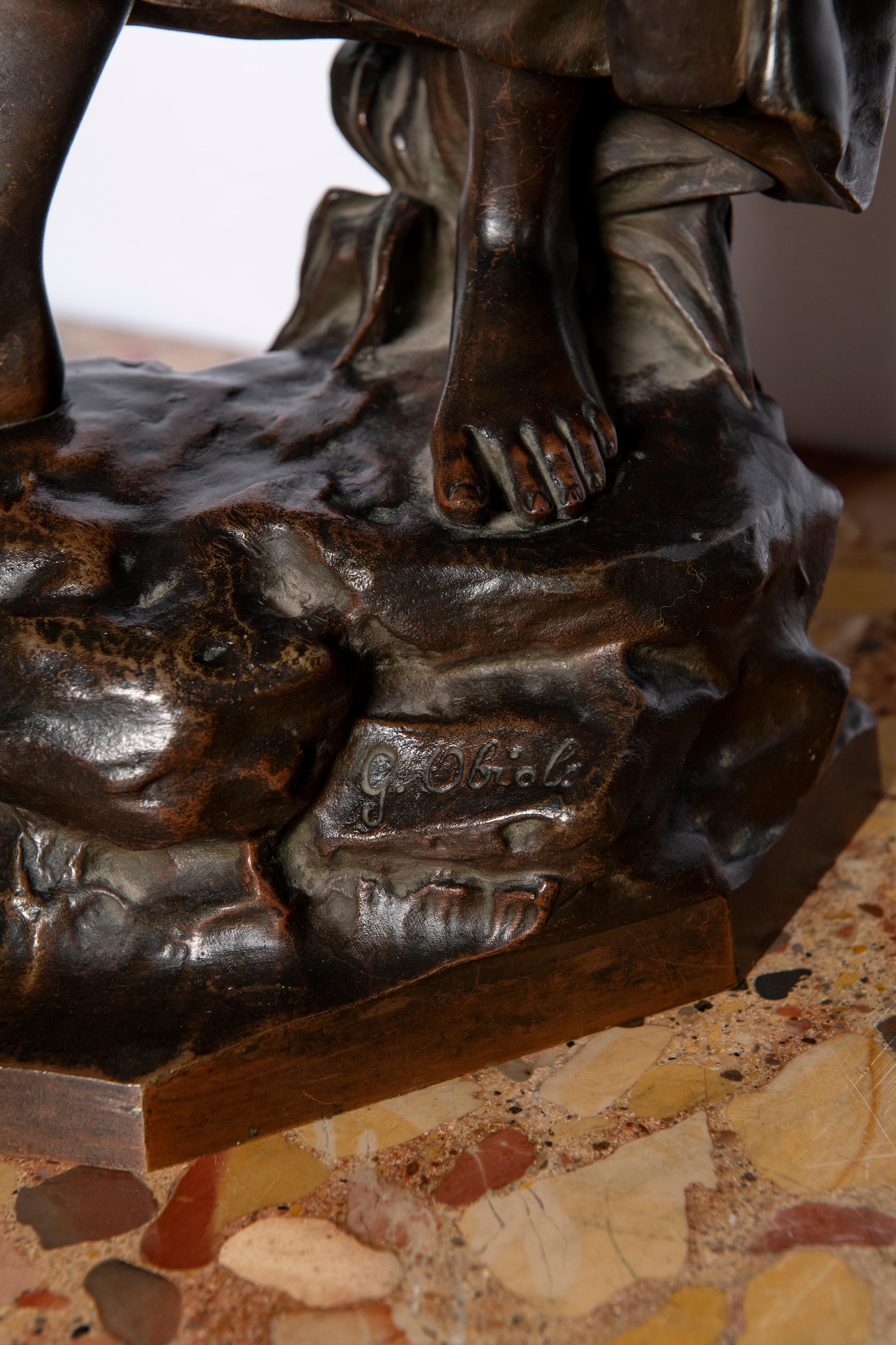 Bronze-Skulptur Signiert G. Obiols:: Titel 